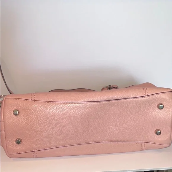 COACH EDIE SATCHEL  PINK BLUSH PEBBLED LEATHER - Picture 5 of 11